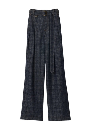 Burberry checked wide-leg jeans - Blue
