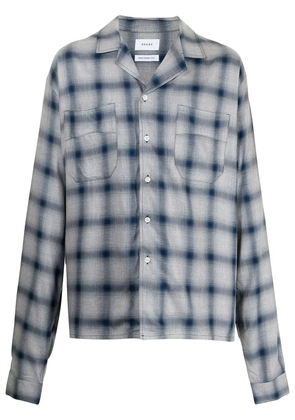 RHUDE check-print buttoned shirt - Blue