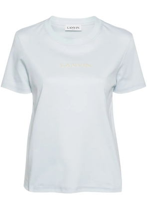 Lanvin embroidered-logo cotton T-shirt - Blue