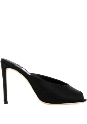 Jimmy Choo Brigitte satin heeled mules - Black