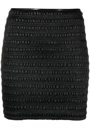 Nanushka Ceara smocked mini skirt - Black
