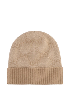 Gucci jacquard ribbed beanie - Neutrals