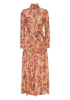 La DoubleJ Bellini floral-print shirt dress - Neutrals