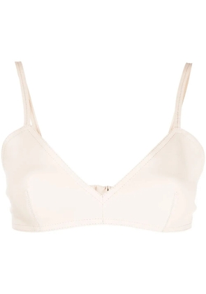The Mannei Sierra leather cropped tank top - Neutrals