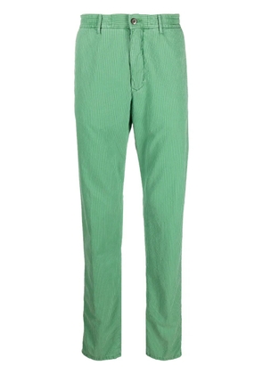 Incotex striped straight-leg trousers - Green