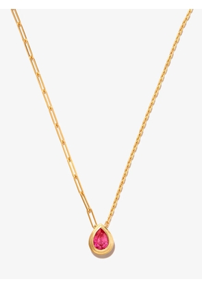 Yvonne Léon 9kt yellow gold crystal necklace