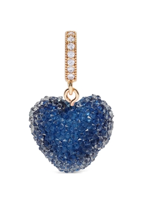 Crystal Haze Jelly Heart pendant connector - Blue