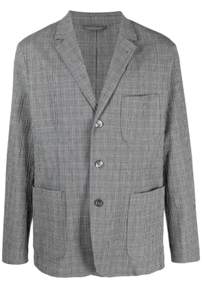 ASPESI plaid-pattern single-breasted blazer - Grey