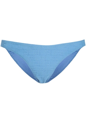 Alexander Wang logo-knit bikini bottoms - Blue