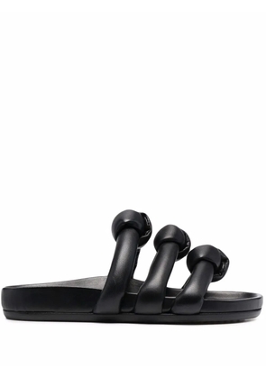Rick Owens Granola knot-detail slides - Black
