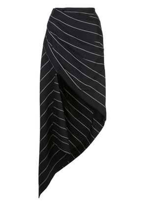 Monse pinstriped asymmetric skirt - Black