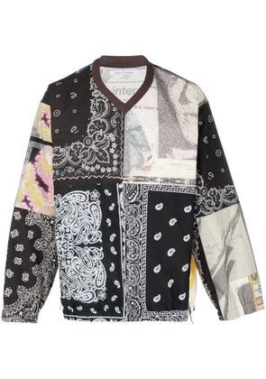 Children Of The Discordance patchwork pattern-print cotton jumper - Neutrals