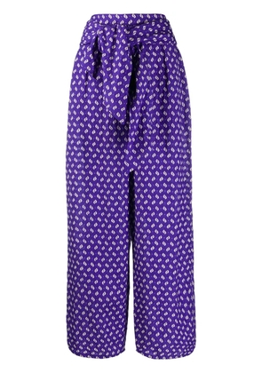 Kenzo abstract print palazzo trousers - Purple