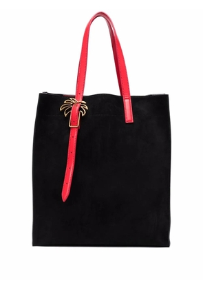 Palm Angels Palm Tree buckle tote bag - Black