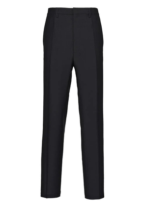 Prada triangle-logo wool-mohair trousers - Black