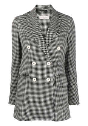 Circolo 1901 check-print double-breasted blazer - Black