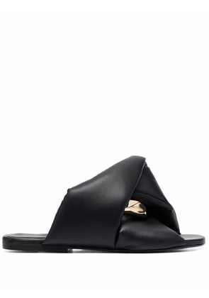 JW Anderson Chain flat sandals - Black