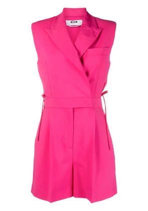 MSGM cut-out sleeveless playsuit - Pink