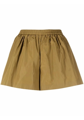 RED Valentino pleated flared shorts - Brown
