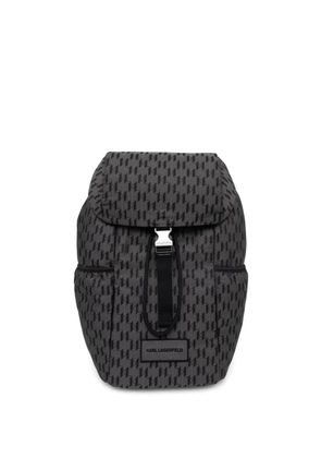 Karl Lagerfeld monogram-jacquard backpack - Grey