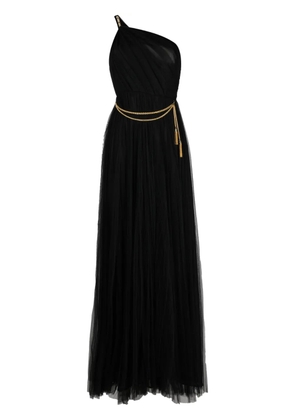 Elisabetta Franchi one-shoulder tulle dress - Black