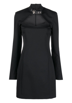 MOSCHINO JEANS cut-out detail long-sleeve dress - Black