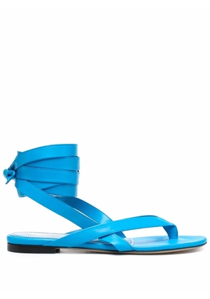 The Attico Beth flat thong sandals - Blue