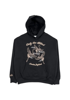 Only the Blind embroidered cotton hoodie - Black