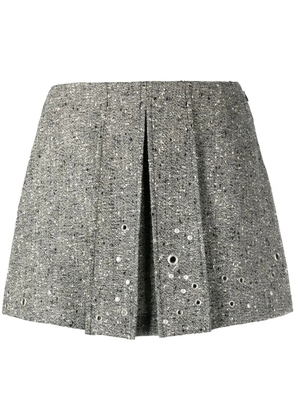 Durazzi Milano rivet-detail pleated mini skirt - Grey