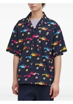 HUGO short-sleeve patterned shirt - Black