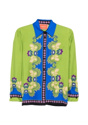 La DoubleJ floral buttoned shirt - Green