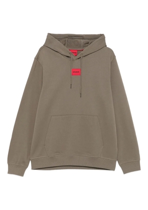 HUGO drawstring-hooded hoodie - Green