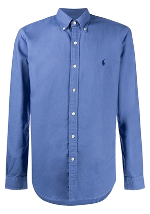 Polo Ralph Lauren logo-embroidered long sleeve shirt - Blue