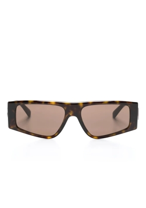 Dolce & Gabbana Eyewear DG Crossed rectangle-frame sunglasses - Brown