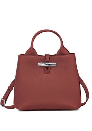 Longchamp S Le Roseau leather tote bag - Red