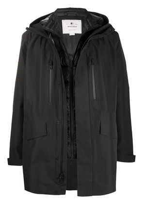 Woolrich layered padded raincoat - Black