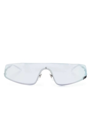 Gucci Eyewear Square-G-motif shield-frame sunglasses - Black