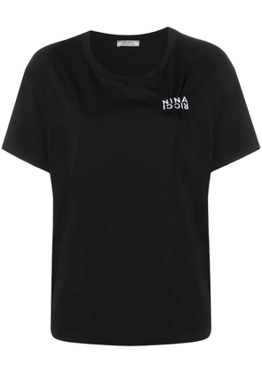 Nina Ricci embroidered-logo t-shirt - Black