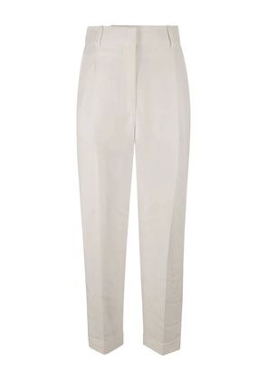 Alexander McQueen pressed-crease trousers - White