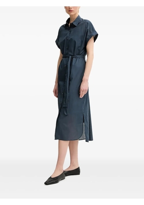 Marc O'Polo belted shirt midi dress - Blue