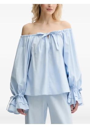 Sleeper tie ruffled loungewear set (set of two) - Blue