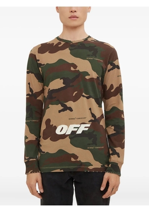Off-White camouflage-print long sleeve T-shirt - Green