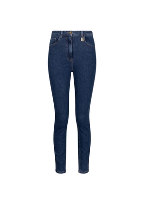 Elisabetta Franchi logo skinny jeans - Blue
