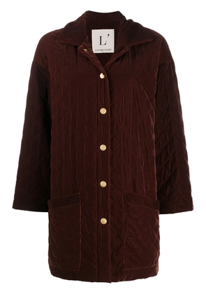 L'Autre Chose quilted velvet jacket - Brown