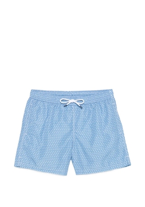 Fedeli geometric-print swim shorts - Blue