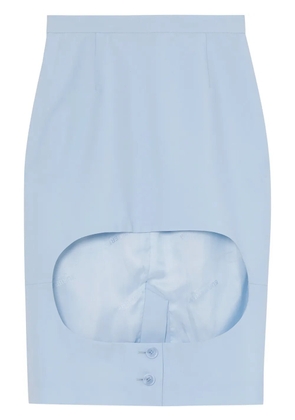 Burberry front cut-out pencil skirt - Blue