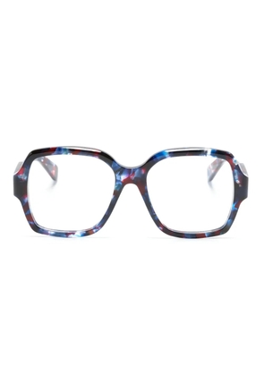 Chloé Eyewear logo-lettering square-frame glasses - Blue