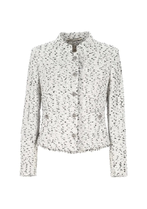 Tagliatore fringed buttoned jacket - White