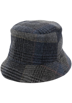 Fedeli tartan-check virgin-wool hat - Blue