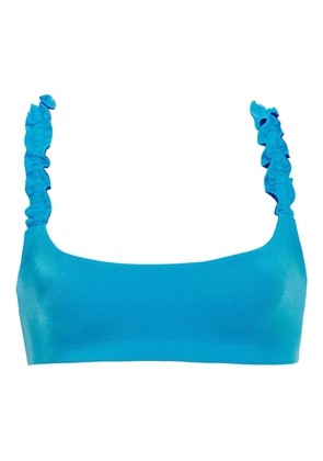 Agua Bendita Rui ruffled-strap bikini top - Blue